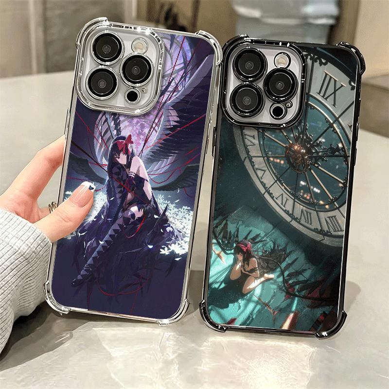 Madoka Magica Homura Soft Phone Case For iPhone 15 16 17 Air 14 Pro Max 16E Plus 13 12 Mini Plating Anti-Fall Fundas