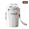 WORTHBUY Portable Double-Walled Insulated Coffee Cup 304 Stainless Steel Mug Reusable Leak-proof Drinking Cup For School Office