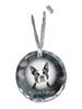 Boston Terrier, American Gentleman - Crystal Bauble with a Photo, Dog Photo In Crystal, Personalized Christmas Tree Ornament by Brand
