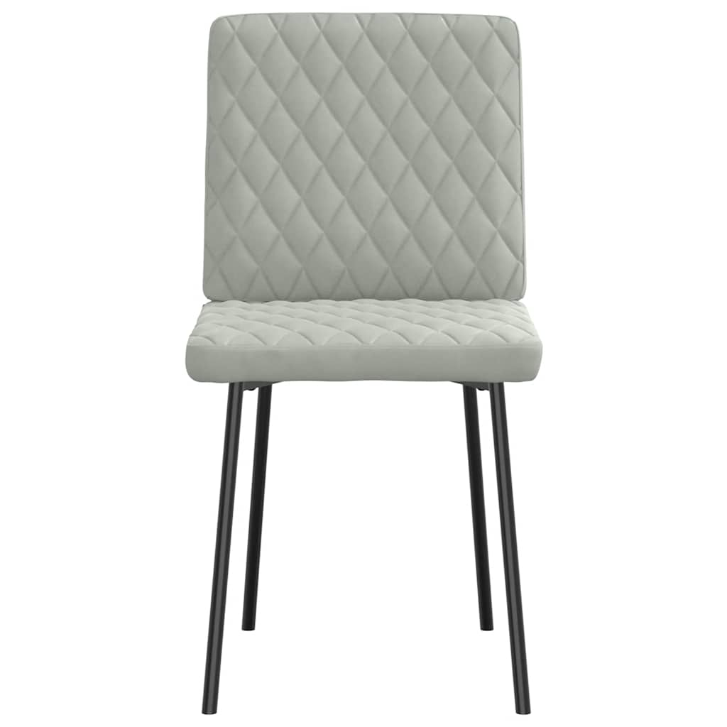 Dining Chairs 6 Pcs Light Grey Velvet