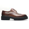 Pánské společenské boty Derby s měkkou masivní podrážkou, z pravé kůže, styl Brogue Wingtip Oxford, neformální business, boty pro zvýšení postavy, moderní muž