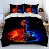3D Klasyczna Gitara Elektryczna Gitara Pościel Zestaw, Poszewka na kołdrę Zestaw Poszewka na poduszkę, King Queen Size Pościel Zestaw