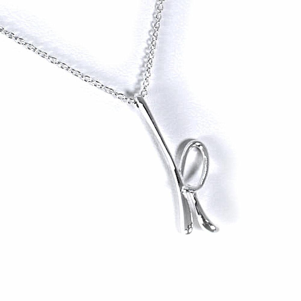 [Used] TIFFANY 925 Initial K Pendant Necklace j7-4
