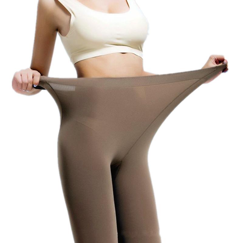 Plus Size Trends Tights For Women 80D Semi Opaque Footed Pantyhose Women'S Run Resistant Tights High Waist Stockings