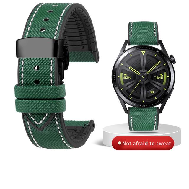 20mm 22mm Bracelet Nylon Silicone Bottom Watch Strap for Seiko PROSPEX Series Omega SEAMASTER 300 Canvas Rubber Sports Watchband