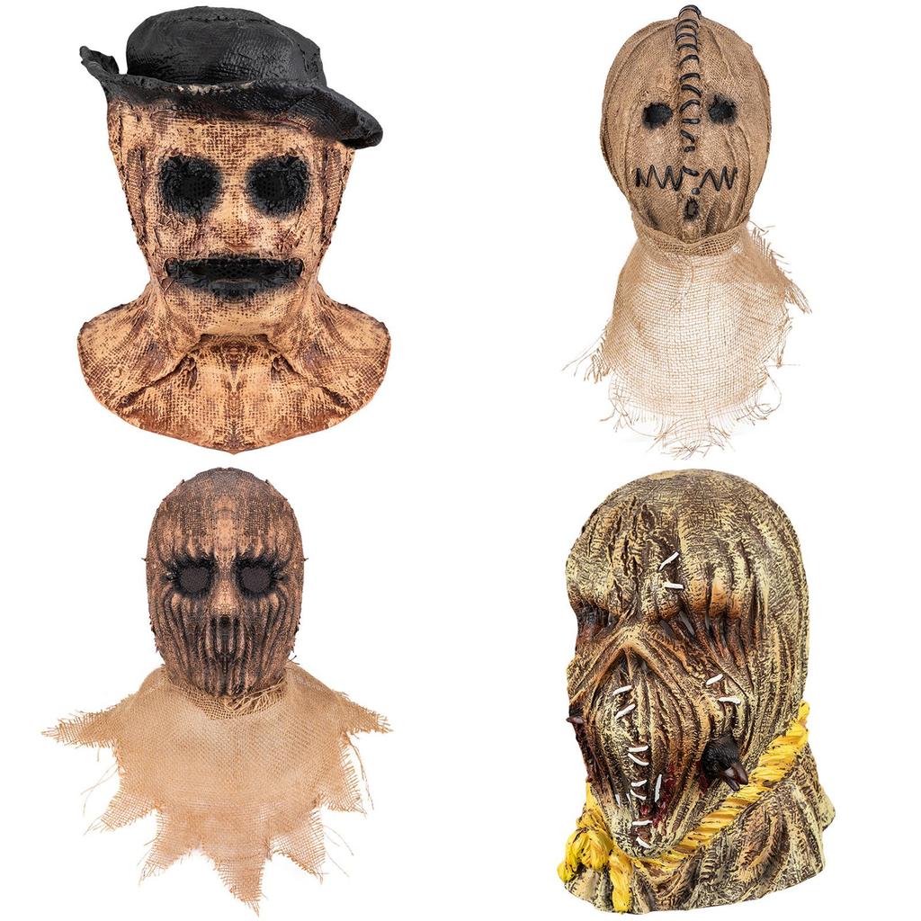 Halloween Scarecrow Latex Mask For Party Cosplay