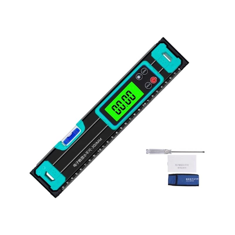 20/30/40/50cm Digital Level Ruler Protractor Backlit Display Inclinometer Magnetic Base Bubble Level Angles Finders Gauges