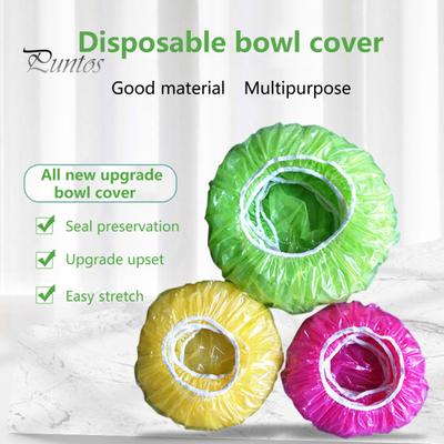 60Pcs Elastic Food Covers Food Grade Waterproof PET Elastic Food Storage Bags Stretch Wrap Bowl Covers Home Supplies