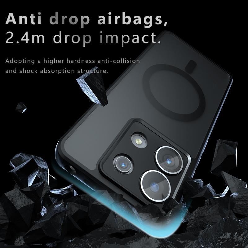 Pentru Xiaomi Redmi Note 13 13R Note13 Pro Plus Carcasă magnetică TPU anti-amprentă mată, anti-șoc, anti-cădere, care nu îngălbenește Carcasă din spate.