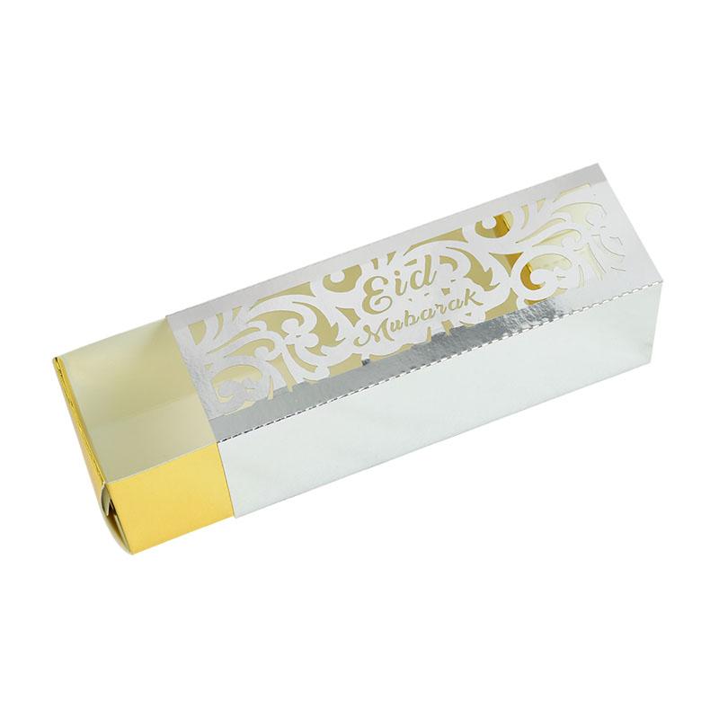 10pcs Eid Mubarak Chocolate Candy Box Ramadan Kareem Favor Gift Box DIY Islamic Muslim Festival Happy Al-Fitr Eid Party Supplies