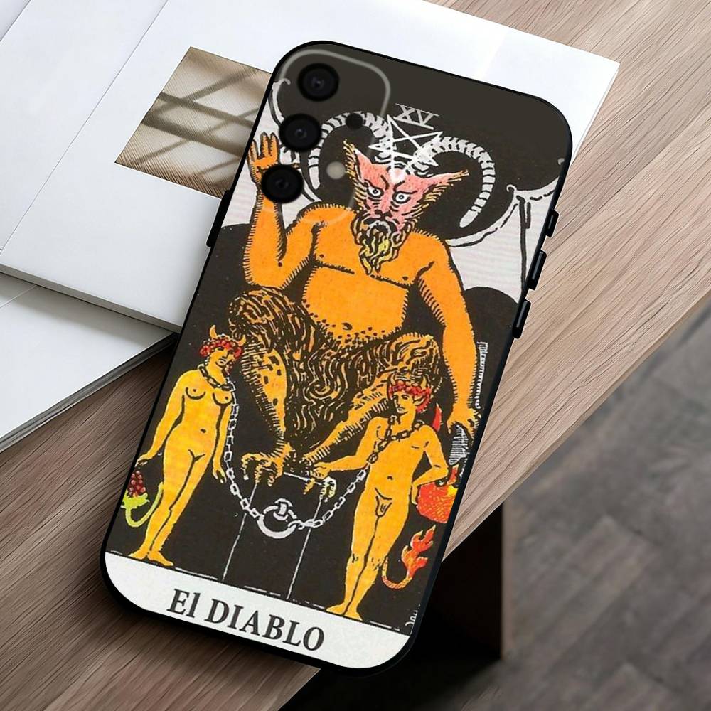 T-Tarot C-cards  Phone Case For Samsung Galaxy A73,A72,A71,A70,A53,A52,A51,Soft Silicone Black Cover