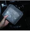 Rhinestone Car Trash Can - Flip-Top Hanging Interior Storage Bin