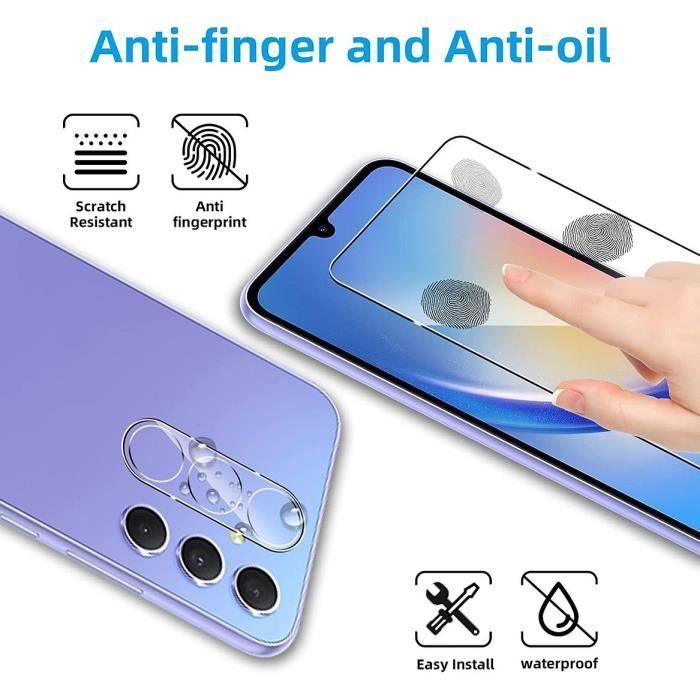 Verres Trempés - Samsung - A34 5G - Protection Écran et Caméra - Résistance 9H - Lot de 4