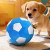 Soft Squeaky Plush Dog Toy Ball Interactive Soccer Game for Puppies Cats, Durable Safe Indoor Outdoor Play for Aggressive Chewer