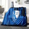 Bochum Crest Flannel Blanket, Soft Polyester, Modern Design, All-Season for Camping, Travel, Gifts for holidays or birthdays