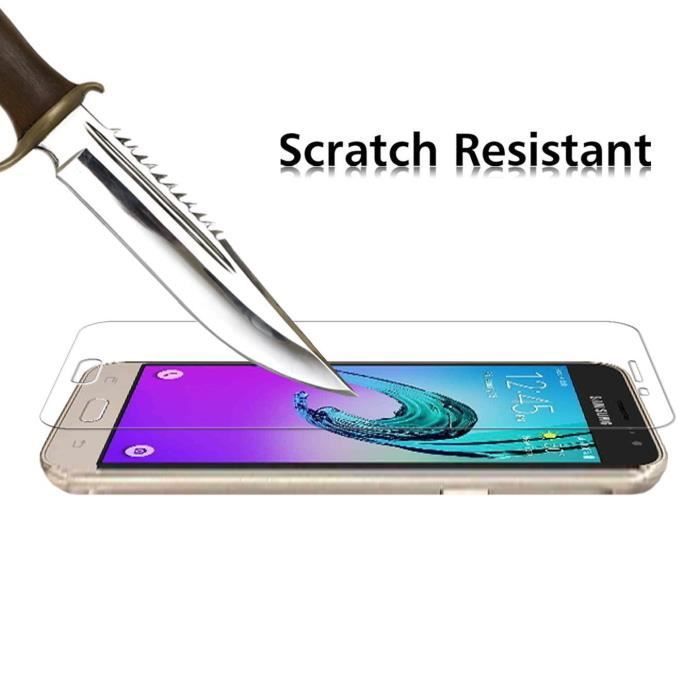 Tempered Glass for Samsung Galaxy J3 2016 J320 - [Pack 2] Ultra Resistant Screen Protector Glass Film [Phonillico®]