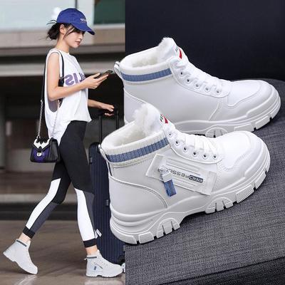 Wintermode 2024 Neue Damenstiefel Schuhe Papa Mehr warme Baumwollschuhe Freizeitschuhe