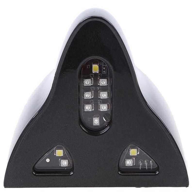 Black Shark Fin Antenna Remote Control Solar Charging With Led Warning Lights