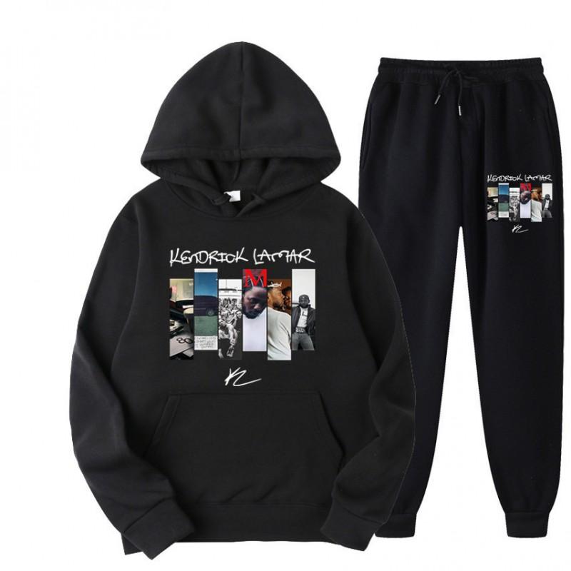 Kendrick Lamar Hoodie Set Unisex Long Sleeve Fleece Tracksuit Winter Casual Wear
