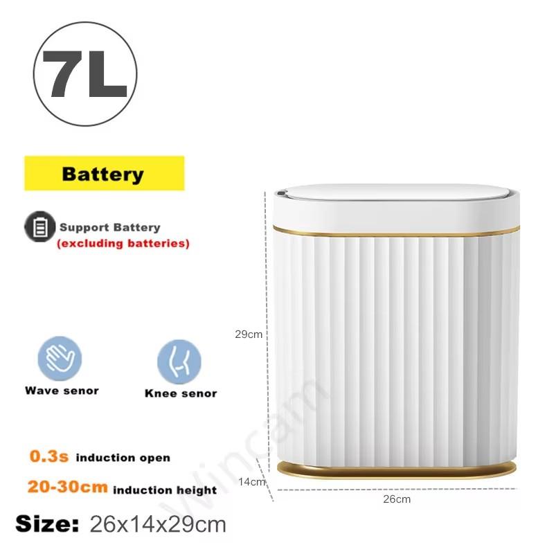 

Автоматическое сенсорное мусорное ведро 7 л 9 л Роскошное мусорное ведро для ванной 15 л Кухонное электрическое мусорное ведро Туалетная корзина для мусора Золотое мусорное ведро