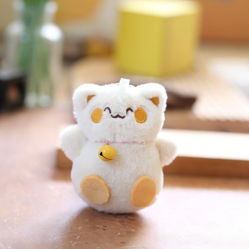 Cute and Cute Lucky Cat Pendant Plush Toy Doll Bell Cat Bag Hanging Keychain Doll Doll