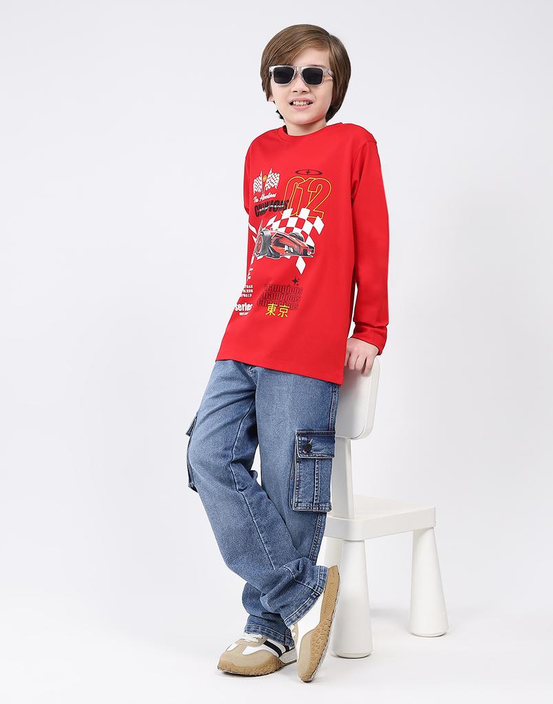 Monte Carlo Boy's Round Neck Full Sleeve T-Shirt
