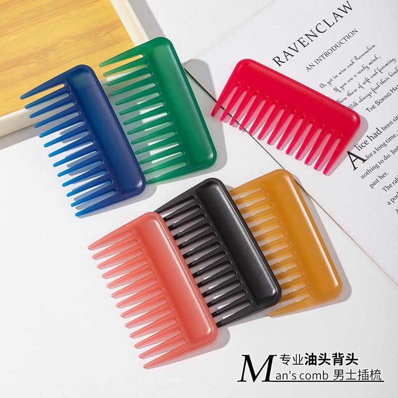 Kunststoff-Haarkämme mit breiten Zähnen, antistatische Massage-Haarbürste, Friseursalon, buntes Styling-Reisezubehör