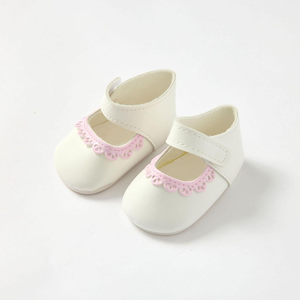 22-inch Silicone Reborn Doll Leather & Canvas Dress-Up Shoes Accessories