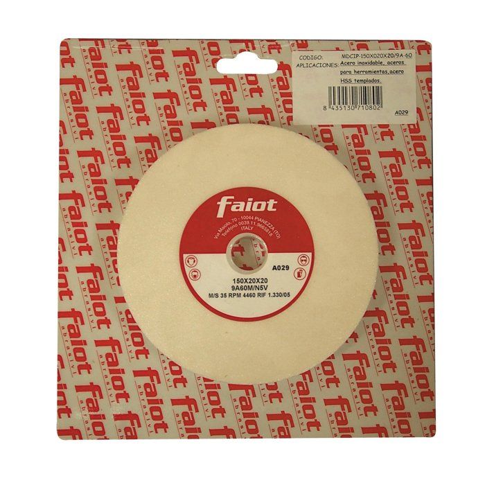 Meule cylindrique - Faiot - MDCIP-175X20x20/1A-36 - Revêtu - Compatible meuleuse d'angle