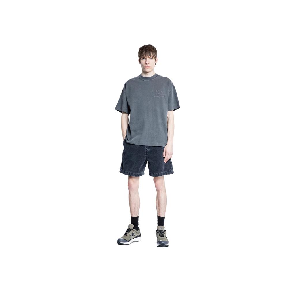 Carhartt WIP T-shirt da uomo a tinta unita, vestibilità larga, spalle cadenti, manica corta, girocollo, top grigi I03466089GD