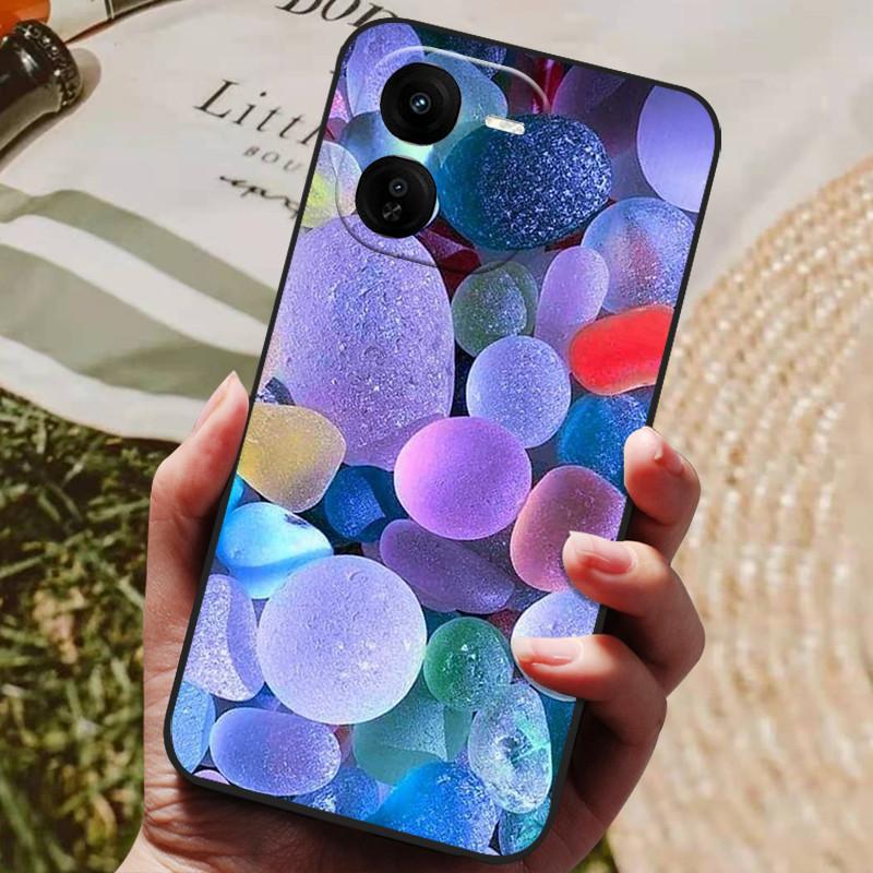 For VIVO IQOOZ9X IQOO Z9 Turbo Z9X Z9Turbo 5G Luxury Painted Phone Silicon Back Cover IQOO Z9X Cases Protective Shell Capas