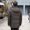 Middle-aged and Elderly Men's Hooded Cotton Jacket Thickened Warmth and Cold Resistance To High-quality Fabrics Comfortable Loose Fashion Down Jacket
