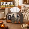 1pc Dark Gothic Fantasy Tissue Box - Female Figure Haunted Castle Crow Napkin Storage Box, Fits Rolls, Facial Tissues And Single Sheets, for Halloween