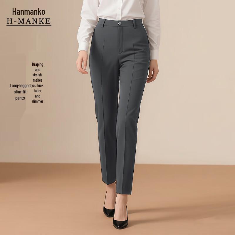 HANMANKE Women s Straight-Leg Suit Pants XL