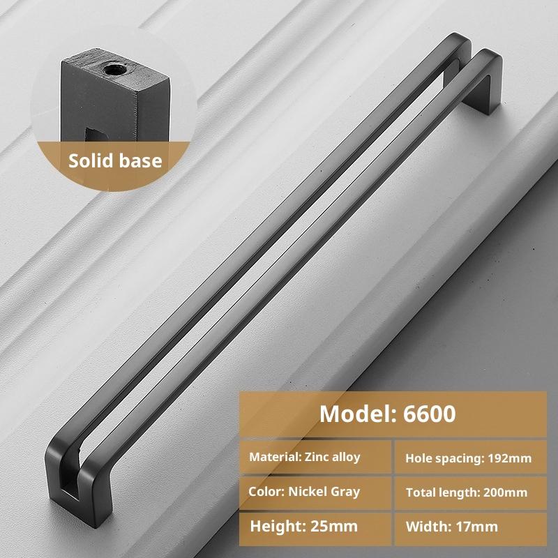 Nordic Furniture Handles Gray Black Brushed Kitchen Cabinet Pulls Handle For Cabinets And Drawers Knobs Kitchen Accesso Hardware