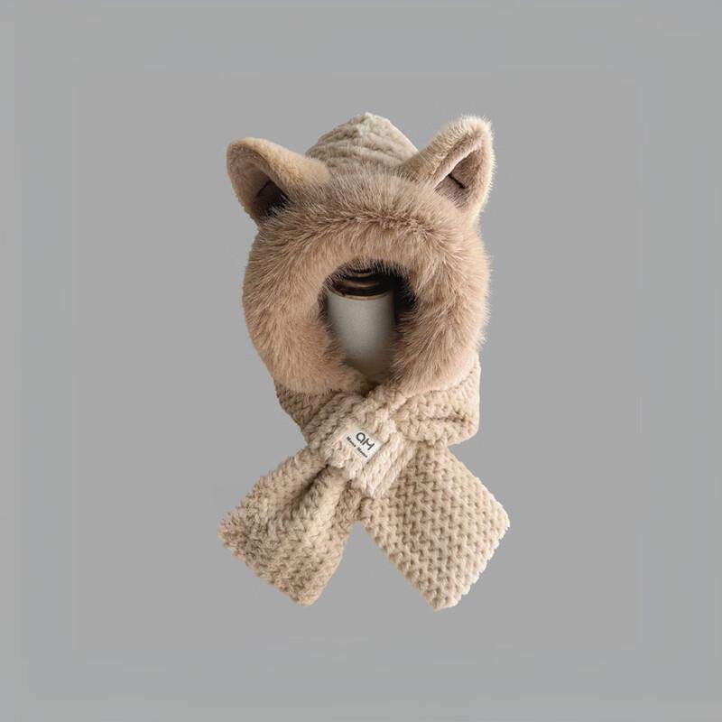 Зимний набор шарф-шапка с ушками животных