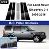For Land Rover Discovery 3 4 2006-2016 Window B C Pillar Post Cover Trim Stickers Door Column Decorative Exterior Accessories