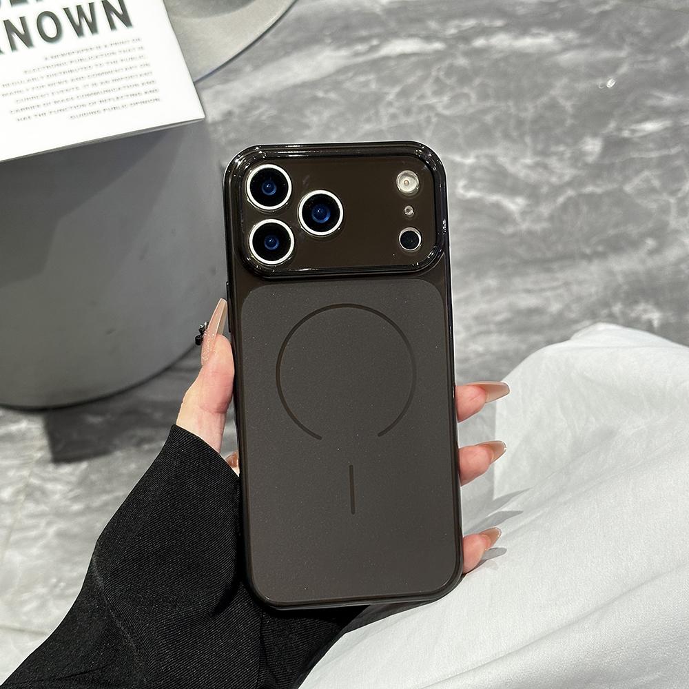 

Ultra-Thin Matte Soft Phone Case for Iphone 17 Air 16 Pro Max 15 Plus 14 Pro 13 12 11 17Pro 16Pro Shockproof Large Window Back Phone Cover Accessories iphone 17 pro max чёрный