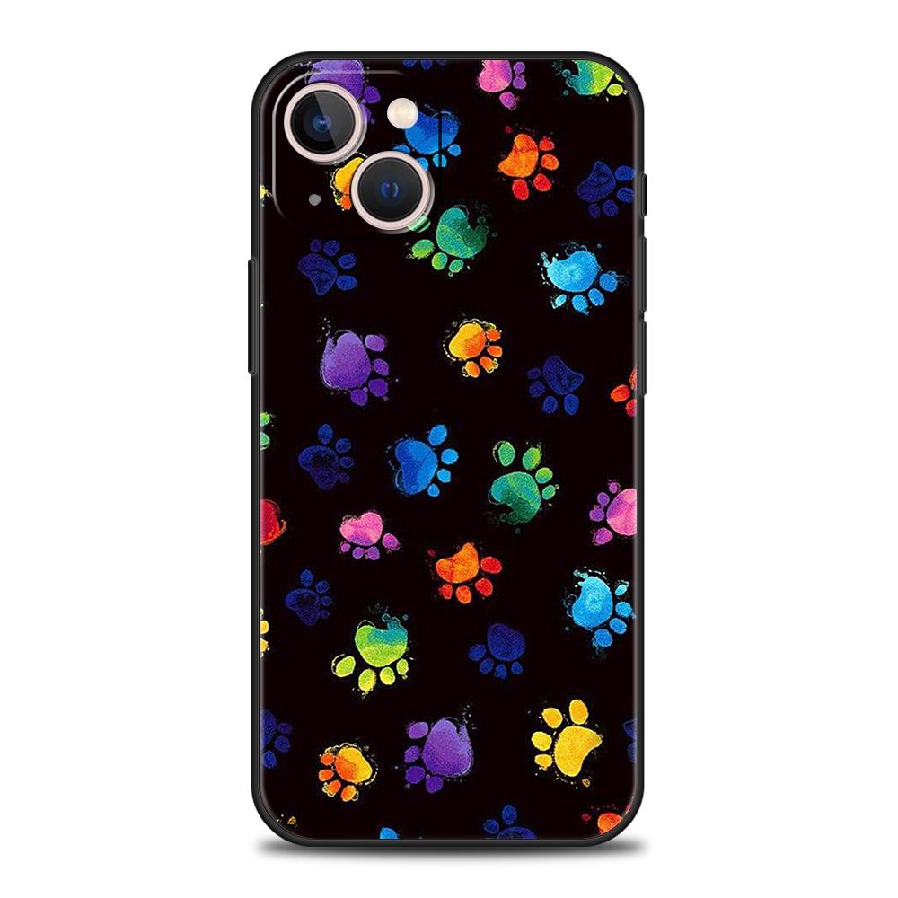 

Милый Чехол для Телефона с Отпечатком Лапы Собаки для iPhone 16 15 14 13 12 Pro Max 11 Pro Max 7 8 Plus XS XR Ударопрочный Мягкий Чехол Capas iPhone 16