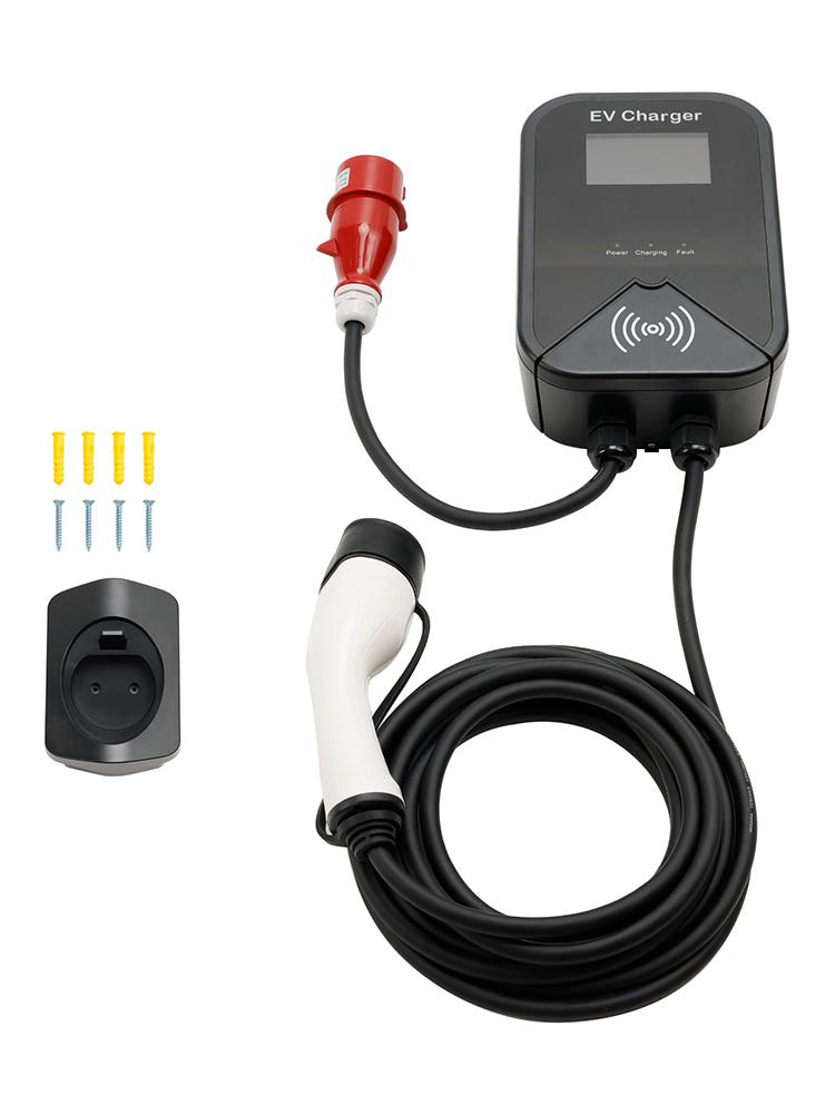 Ev Charger Wallbox Type 2 32A 22Kw Cee 3-Phase Plug Charging Station Ev Phev App