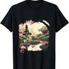 Japanese Garden Aesthetic In Retro Soft Grunge Vaporwave T-Shirt