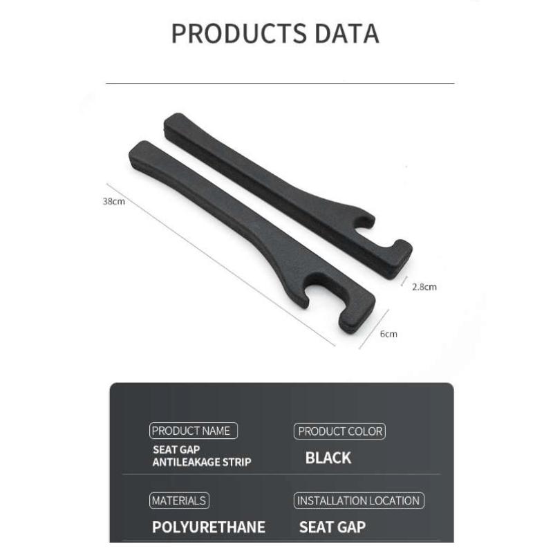 Riempitivo Fessura Sedili Auto Per Peugeot 2008 (2014-2019) | Set Da 2 Pezzi | Ferma Oggetti Anti-Caduta | Colore Nero
