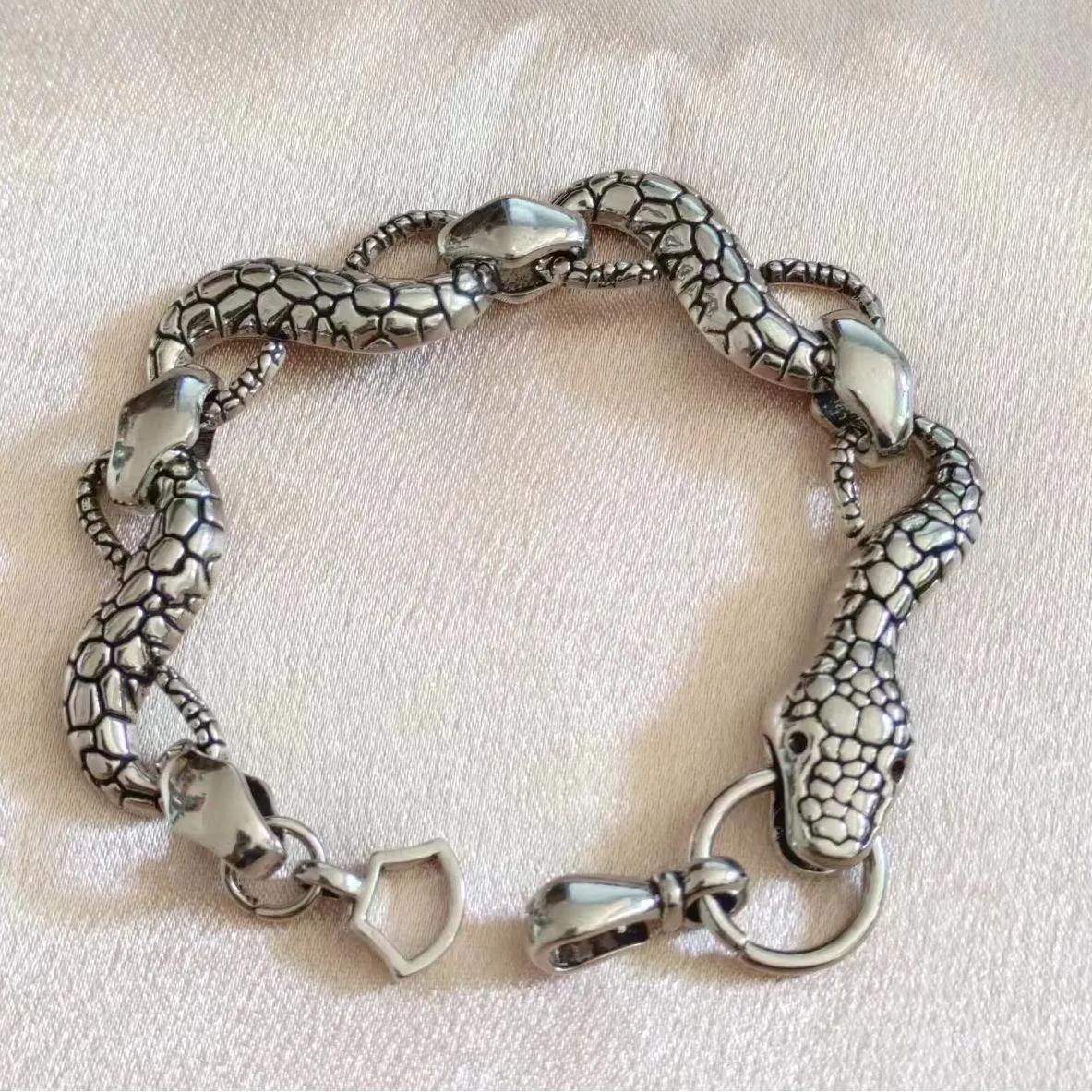 Мужские Панк Украшения Браслет Змея Преувеличенные Панк Украшения 18CM