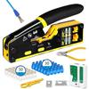 Dual-Use RJ45/RJ11 Pliers & Network Cable Repair Kit for Cat5e/Cat6