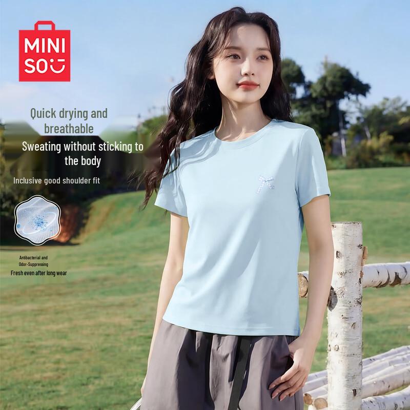 MINISO Women s Quick-Dry Cool-Feel Ice Silk T-Shirt M