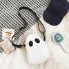 Ghost Funny Shoulder Bag Lovely Fun Devil Fashion Leather Shoulder Bag Small Portable Crossbody Handbags Zipper for Daily Street