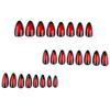 Cool spicy red smudge contrasting colors, wearing nail art, nail art, hot-selling short almond nail fake nails in Europe and America