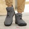 TUINANLE Winter Footwear Barefoot Shoes Womens Hiking Boots Wide Toe Box Walking Shoes Men Plush Boots