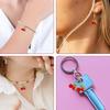 WTEMPO Charming Red Cherry Shaped Design Keychain Accessories Cute Keychian Pendants with Loops Creative DIY Keychain Handcrafts Making Supplies