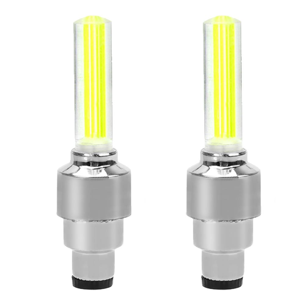2ks Atmosférické uvítací světlo Nábojová lampa Auto Auto Kolo Moto Kolo Ventil pneumatik Dekorativní krytka ventilu Blesk Paprskové LED Neonová projekce